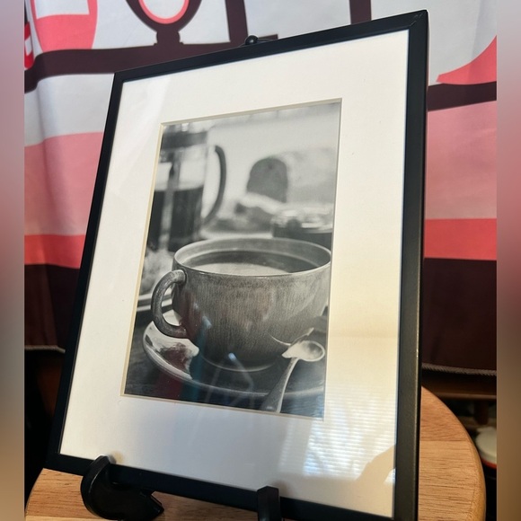 Relaxing Coffee Cup Black White Photo Wall Art - Picture 2 of 5